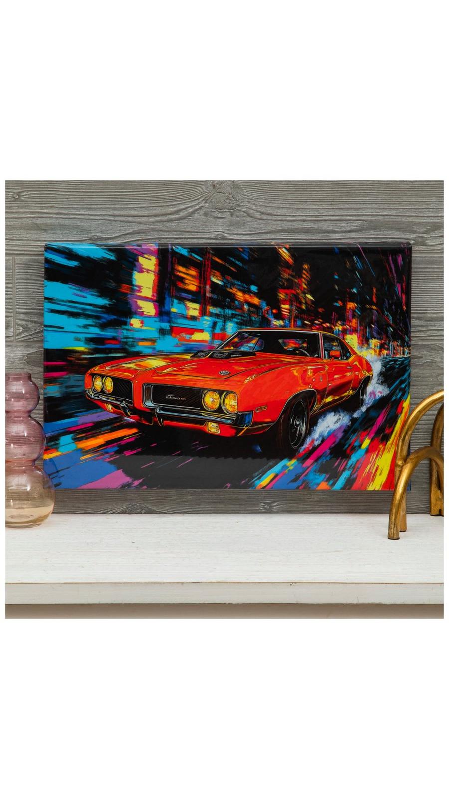 Neon Pontiac GTO Canvas Wall Decor | Hobby Lobby | 2549475