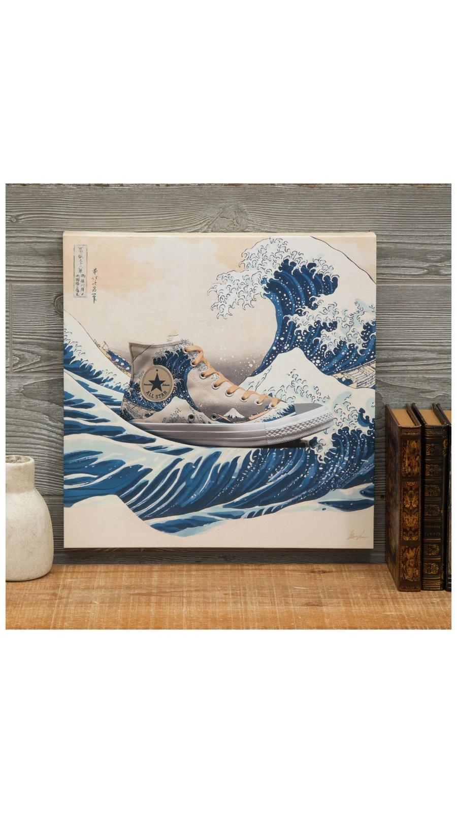 The Great Wave Shoe Canvas Wall Decor | Hobby Lobby | 2549954