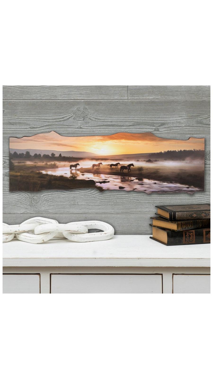 Horses At Twilight Wood Wall Decor | Hobby Lobby | 2550150