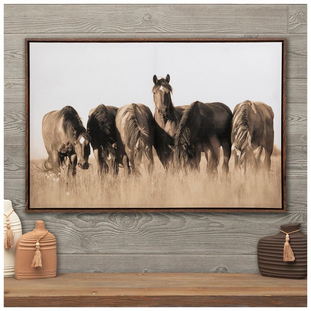 Field Of Horses Canvas Wall Decor