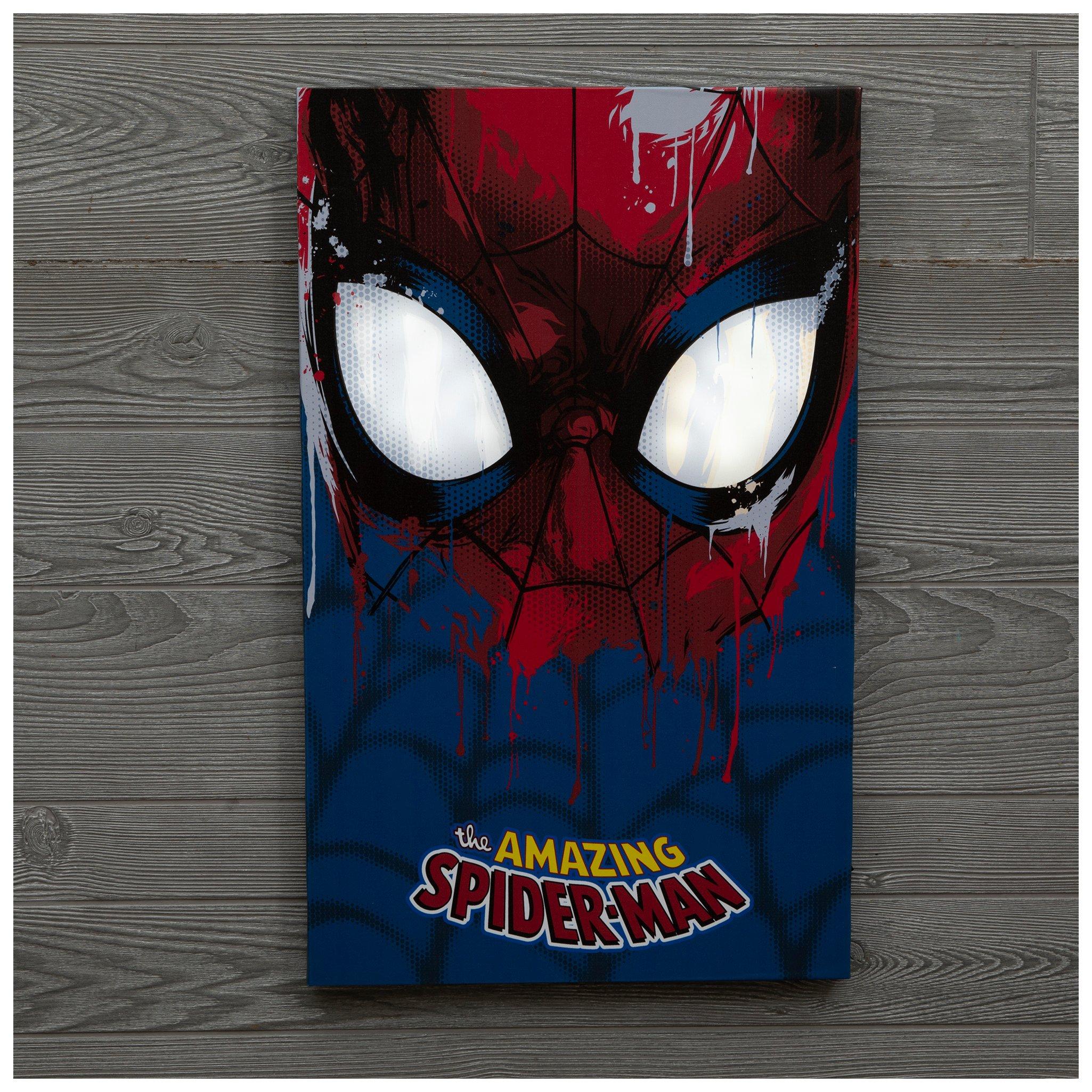 Spider-Man Splattered LED Canvas Wall Decor | Hobby Lobby | 2550762