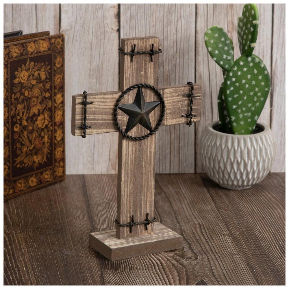 Wooden Cross With Star