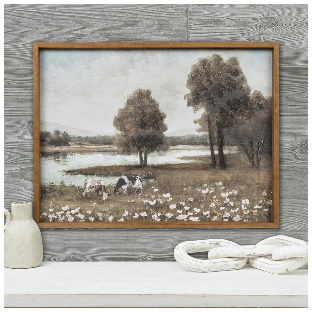Grazing Cows Wood Wall Decor