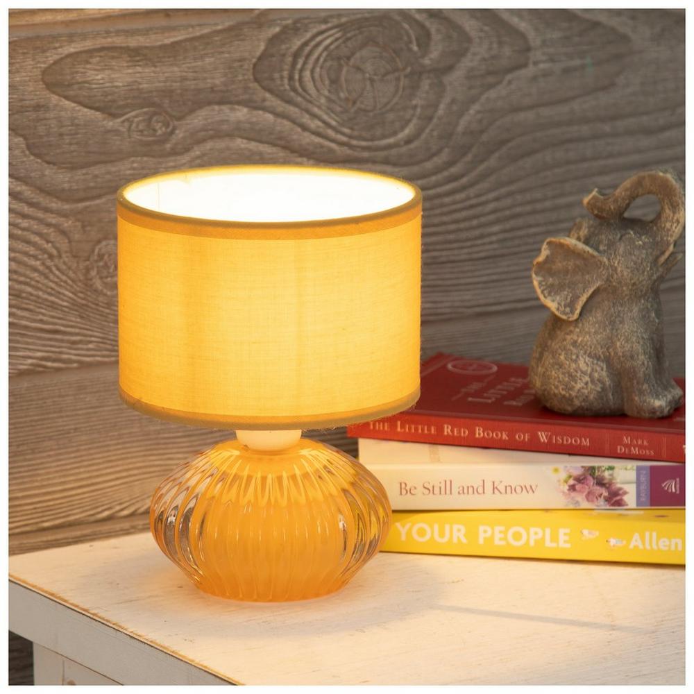 Ribbed LED Glass Lamp