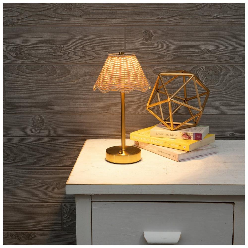 Woven Rattan LED Lamp
