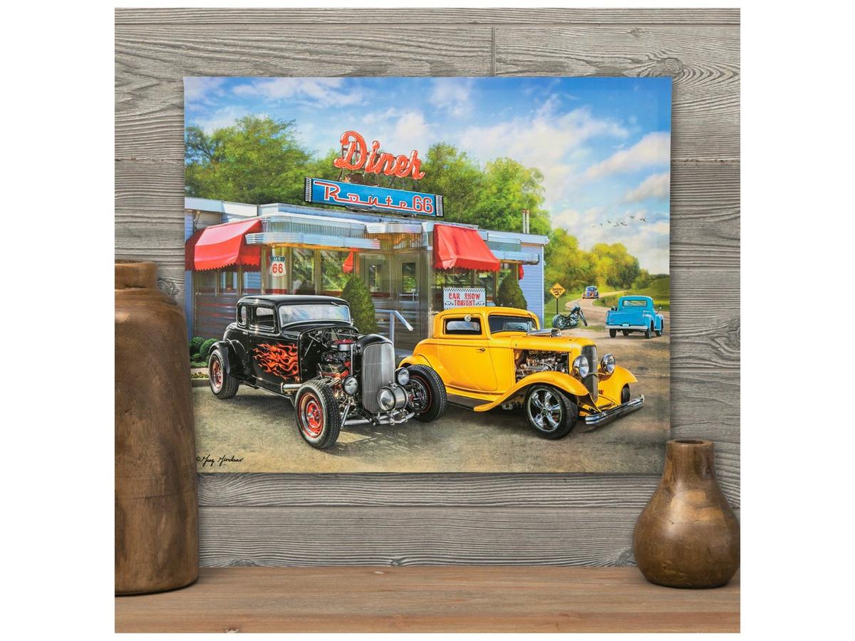 ROUTE 66 American DINER 電飾パネル　店舗ディスプレイ ROUTE 66 American DINER 電飾パネル 店舗ディスプレイ
