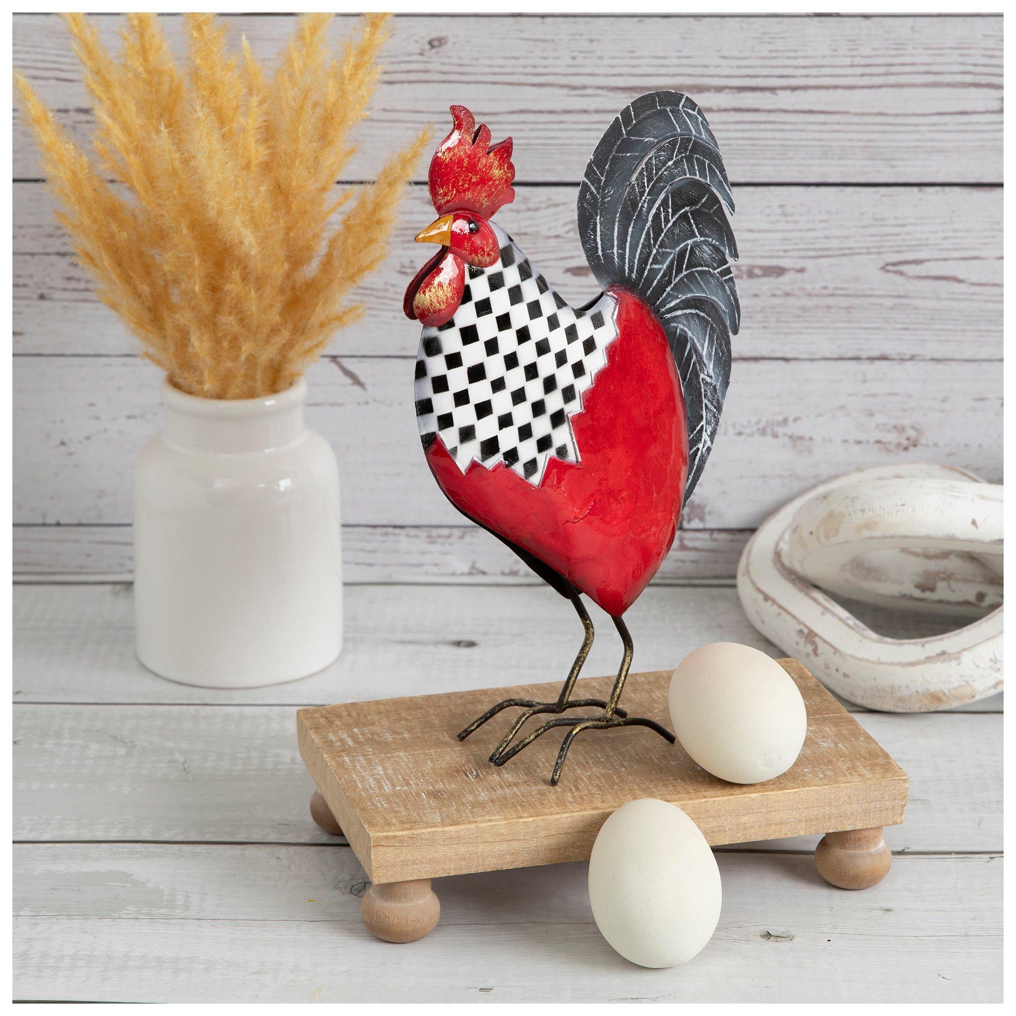 Checkered Red Rooster Figurine | Hobby Lobby | 2552503