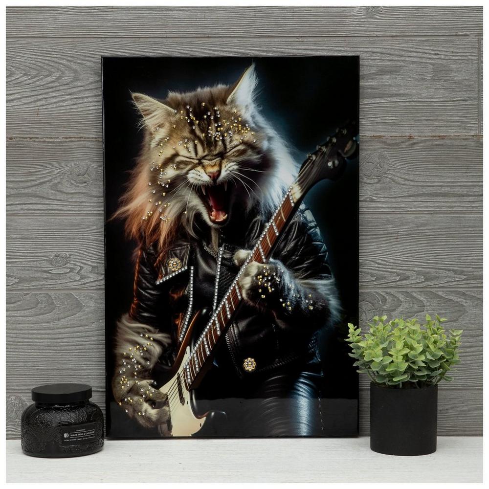 Guitar cat Cat Playing Guitar Canvas Wall Decor | Hobby Lobby | 2552966