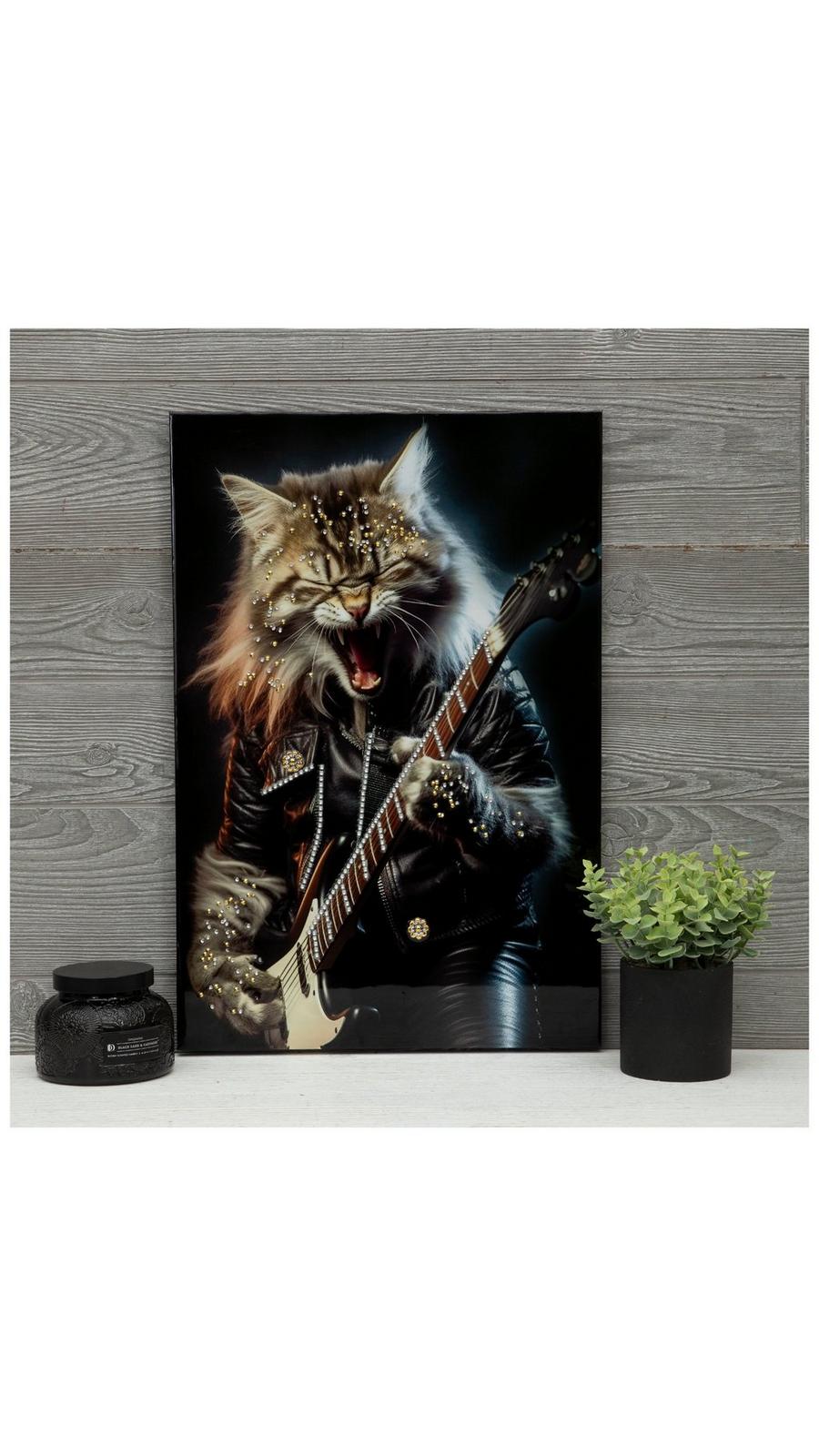 Guitar cat Cat Playing Guitar Canvas Wall Decor | Hobby Lobby | 2552966