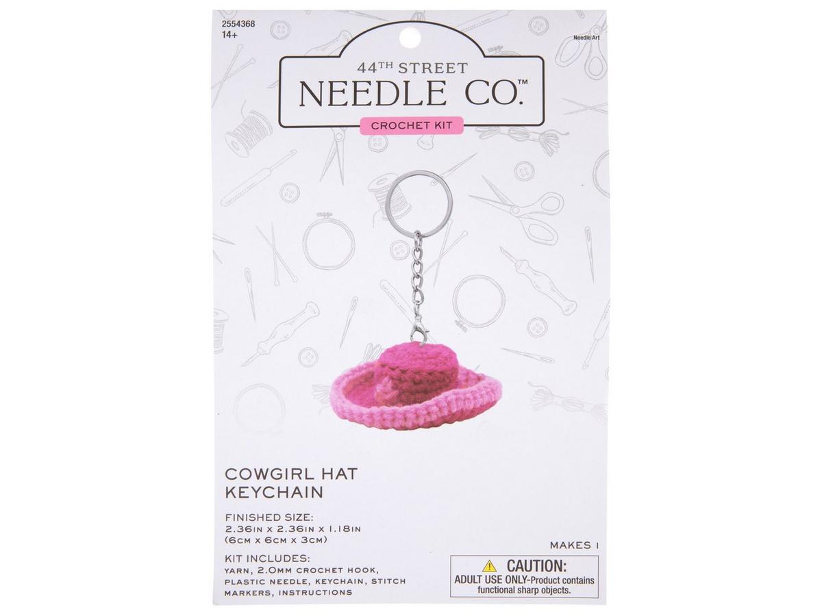 Pink Cowgirl Hat Crochet Keychain Kit | Hobby Lobby | 2554368