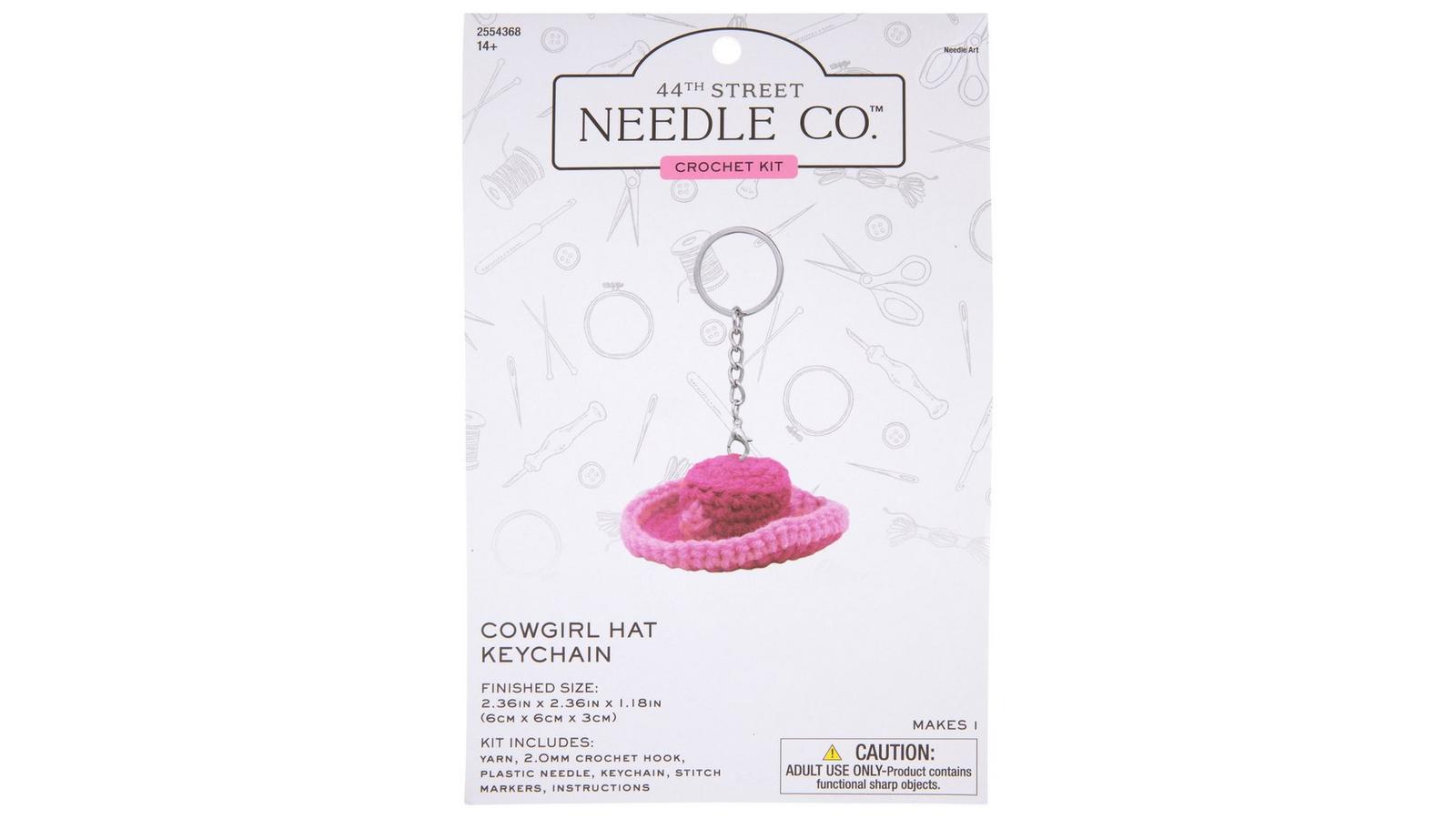 Pink Cowgirl Hat Crochet Keychain Kit | Hobby Lobby | 2554368