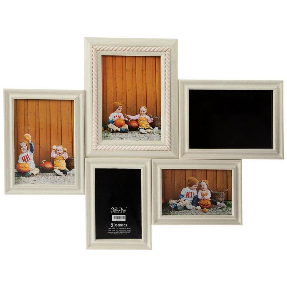 White Wood Collage Wall Frame