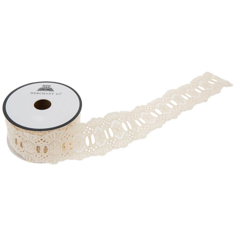 Ivory Eyelet Trim - 1 5/8