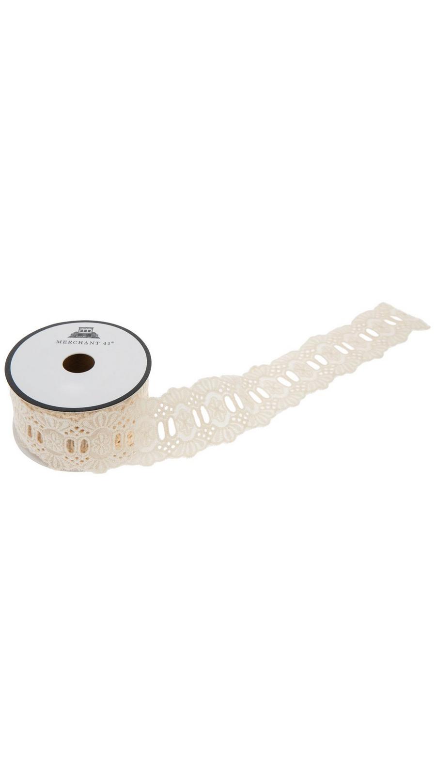 Ivory Eyelet Trim - 1 5/8
