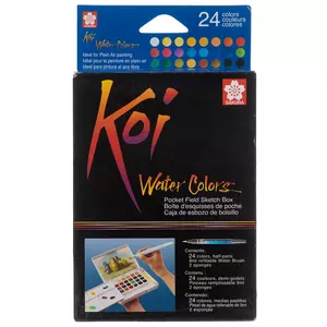 Koi Watercolor Field Sketch Box - 24 Piece Set