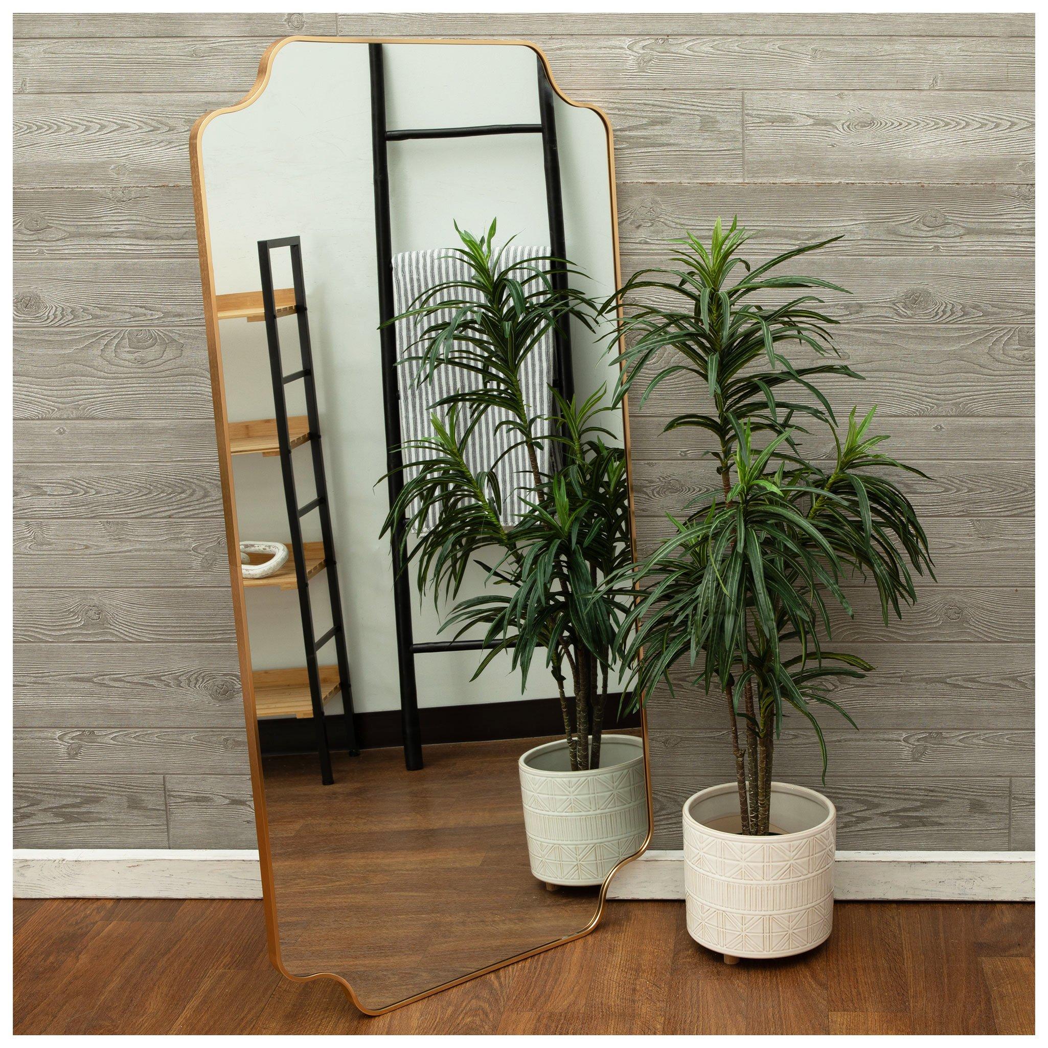 Gold Wall Mirror With Bent Edges