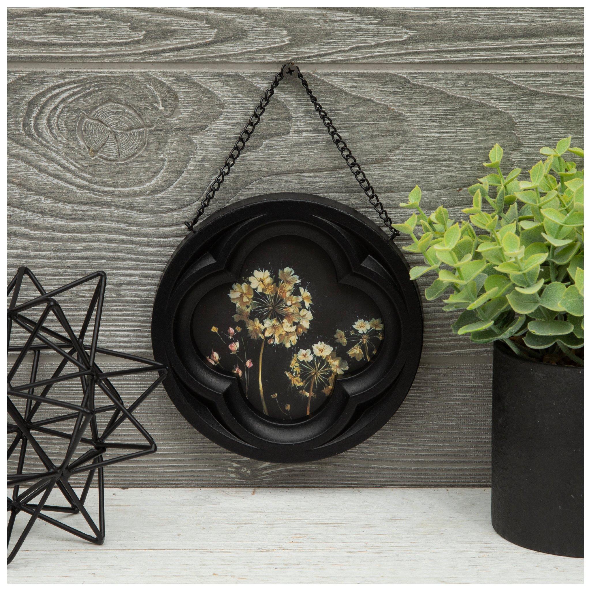 Round Quatrefoil Floral Wood Wall Decor | Hobby Lobby | 2556884