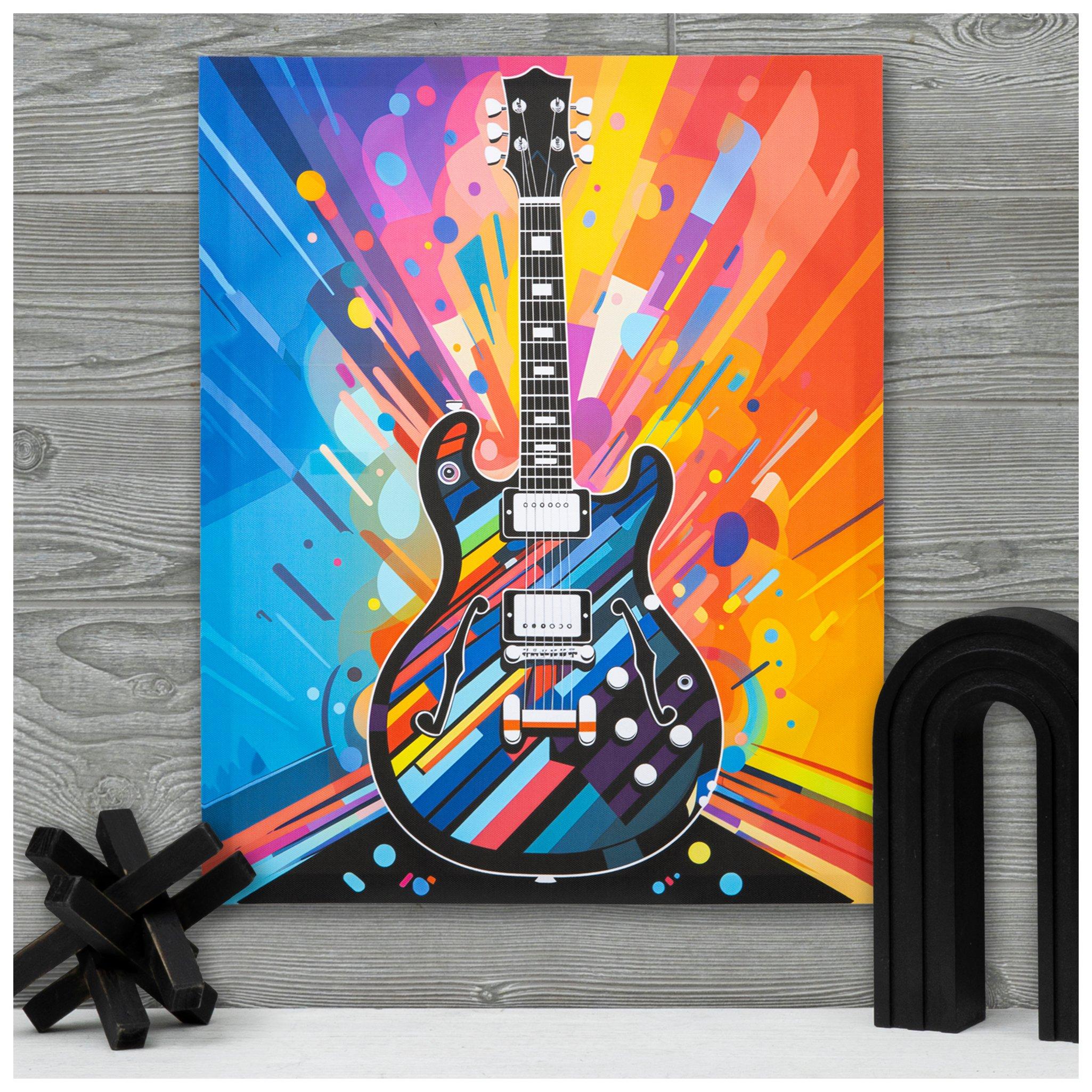 Guitar Color Burst Canvas Wall Decor | Hobby Lobby | 2557064