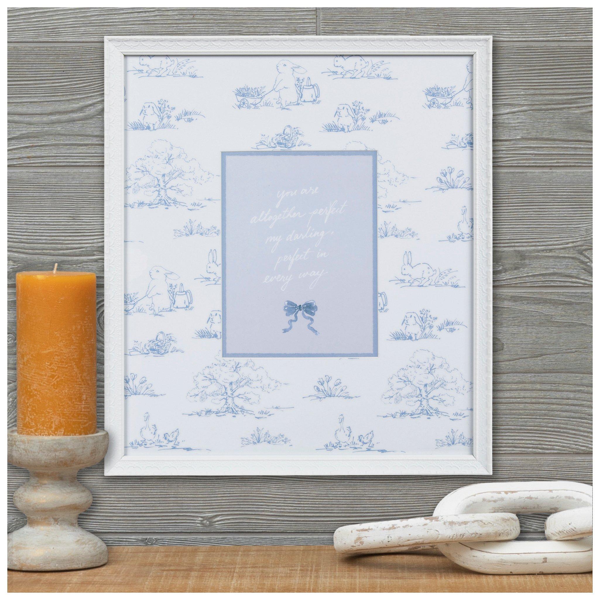 Let's Have A Tea Party Floral Wood Wall Decor