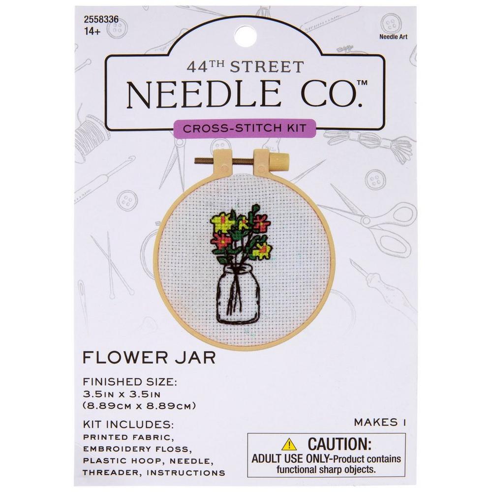 Flowers In Jar Mini Cross Stitch Kit | Hobby Lobby | 2558336