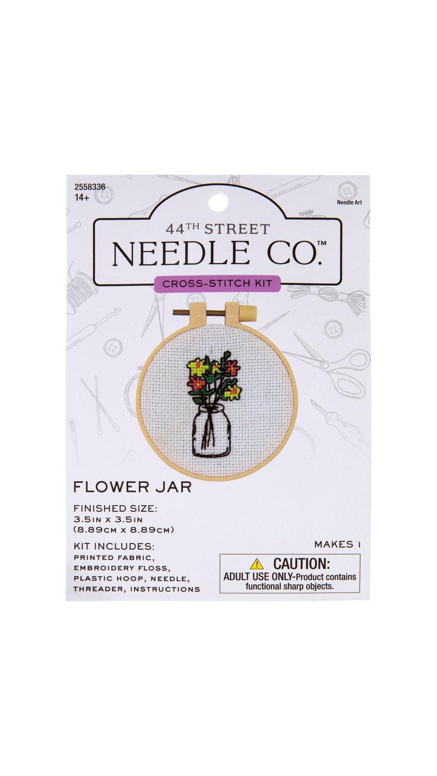 Flowers In Jar Mini Cross Stitch Kit | Hobby Lobby | 2558336