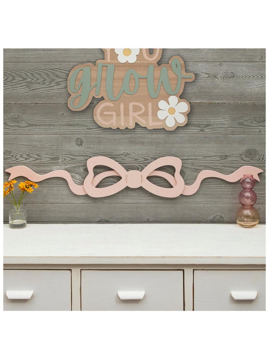 Wall Art Hobby Lobby Little Girl Room Decor Pink Bow Wood Wall