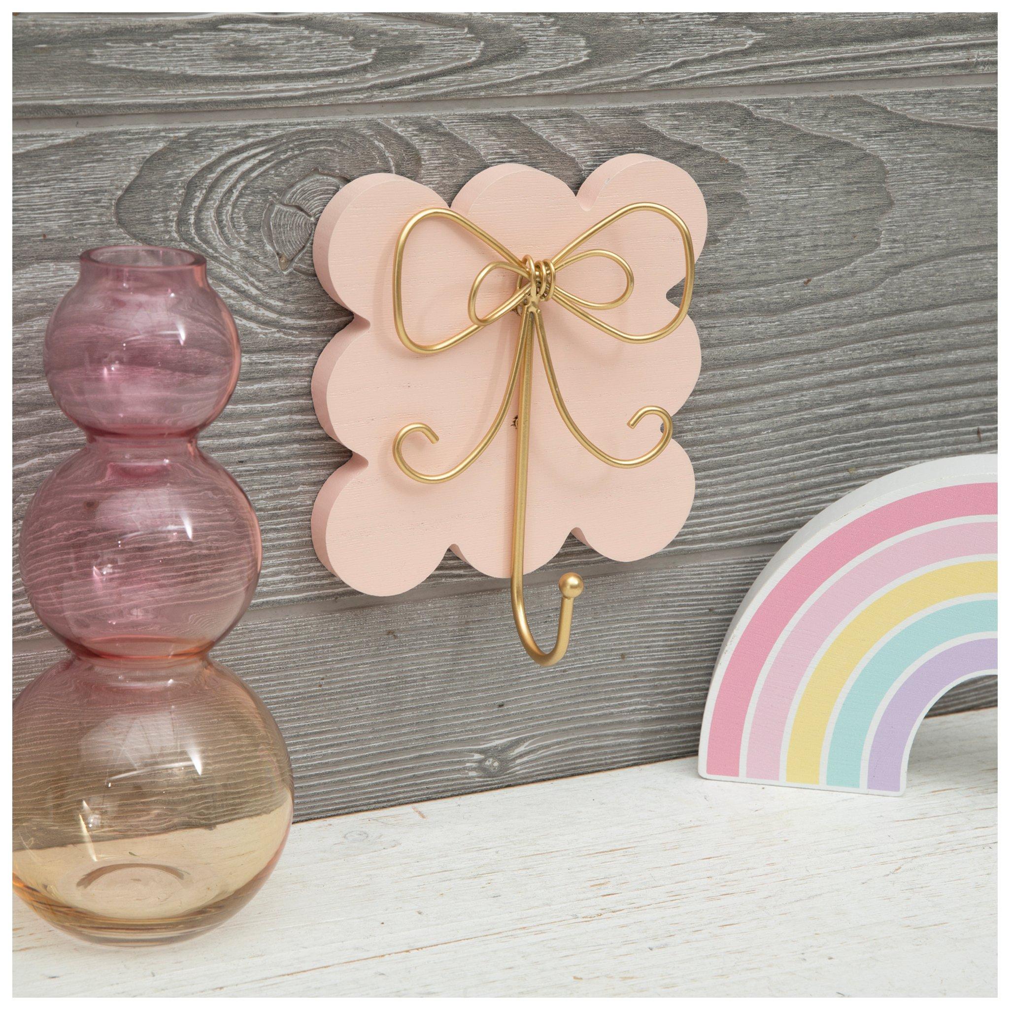 Pink & White Bow Wood Box