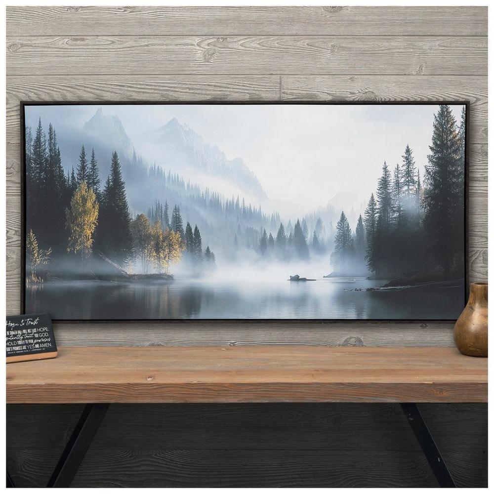 Misty Lake Canvas Wall Decor