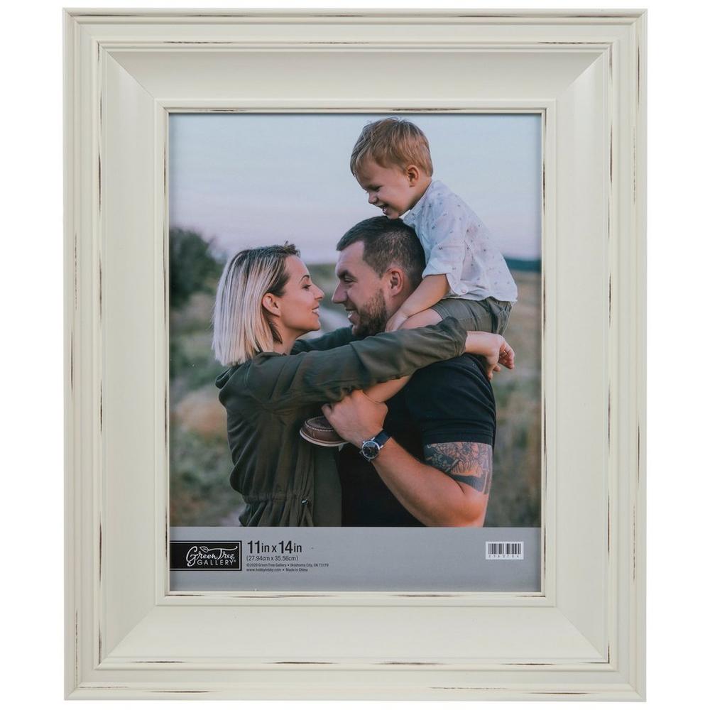 Off-White Distressed Wood Wall Frame