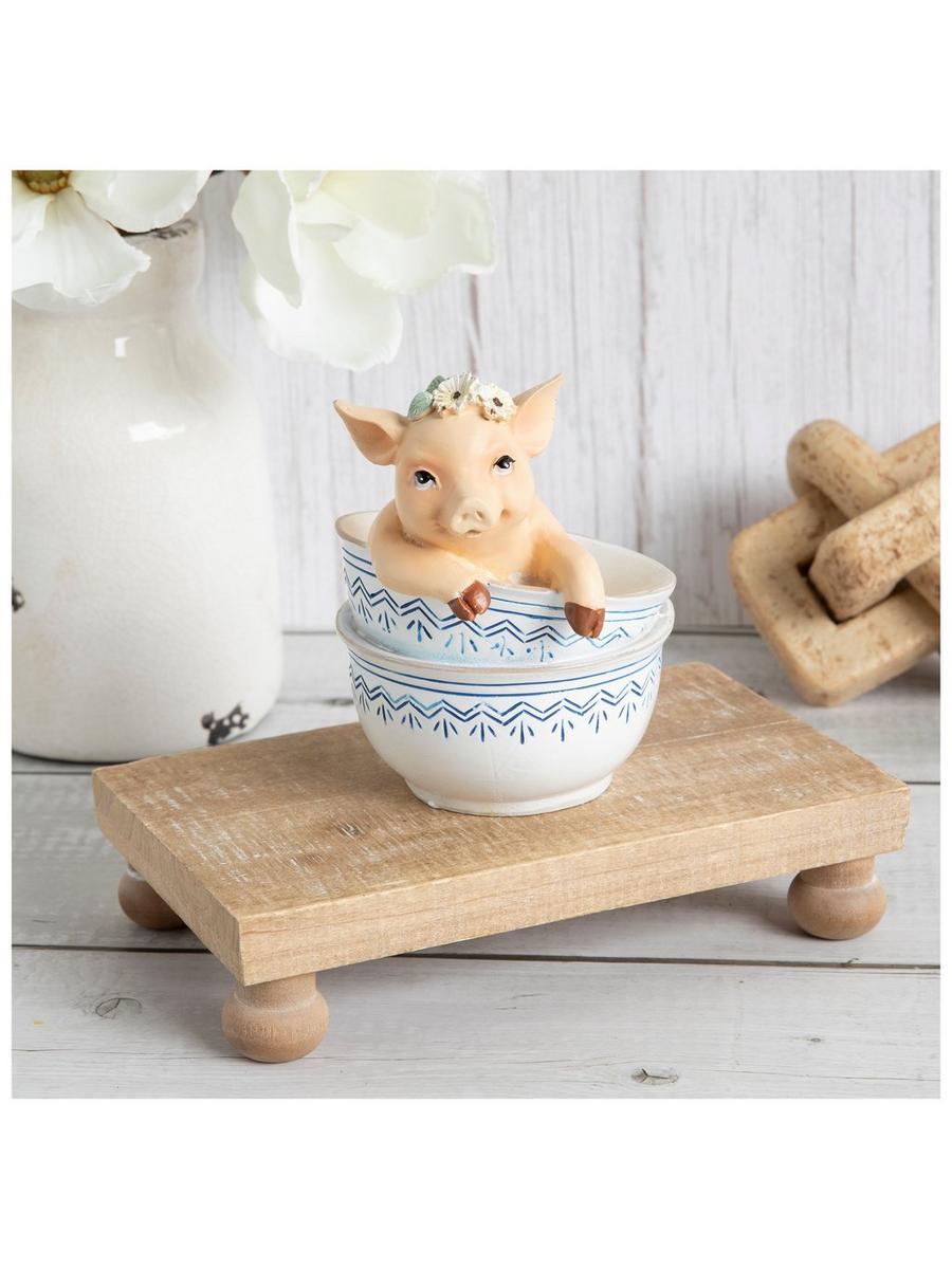 Pig Sitting In Cups Figurine | Hobby Lobby | 2563435