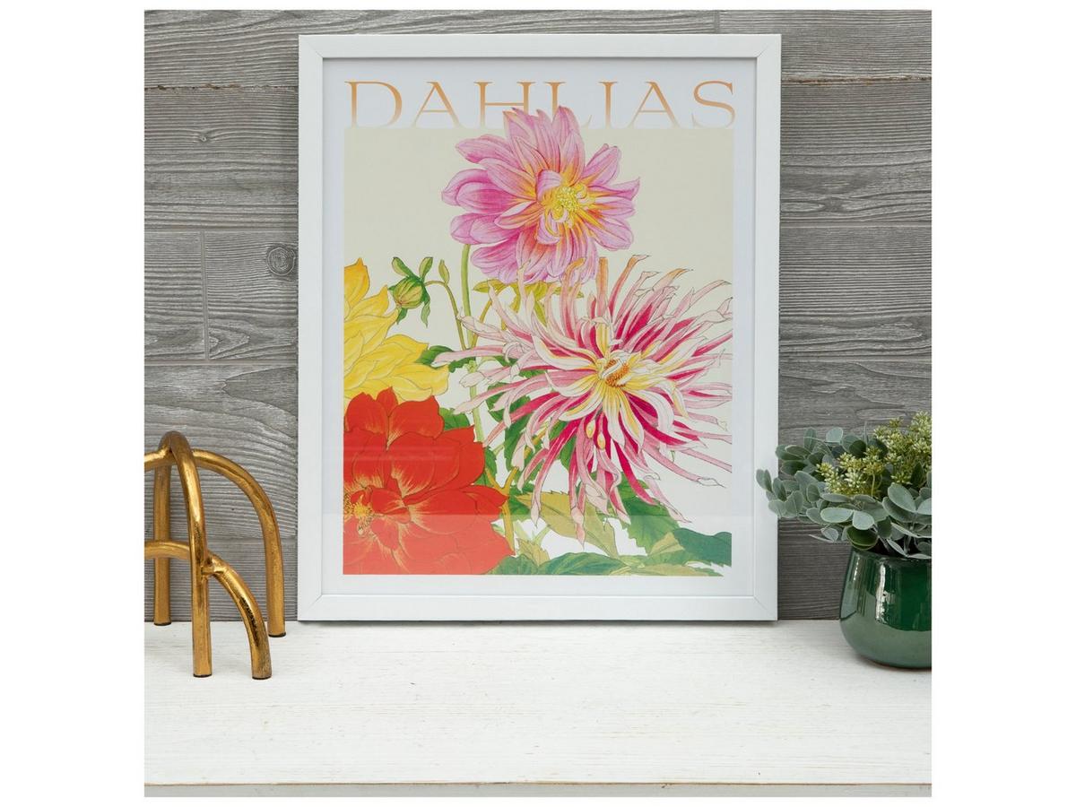 絵画　Dahlia Japanese Dahlias Framed Wall Decor | Hobby Lobby | 2563633