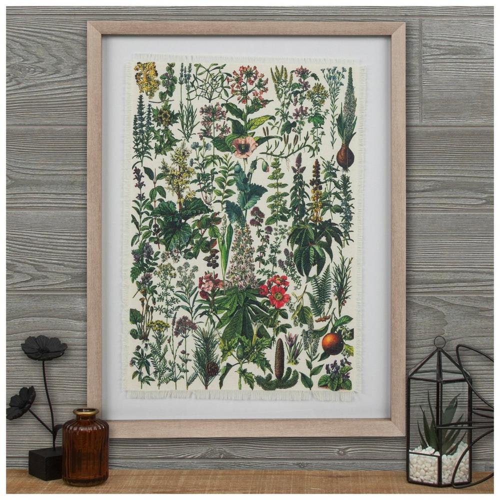 Medicinal Plants Framed Wood Wall Decor