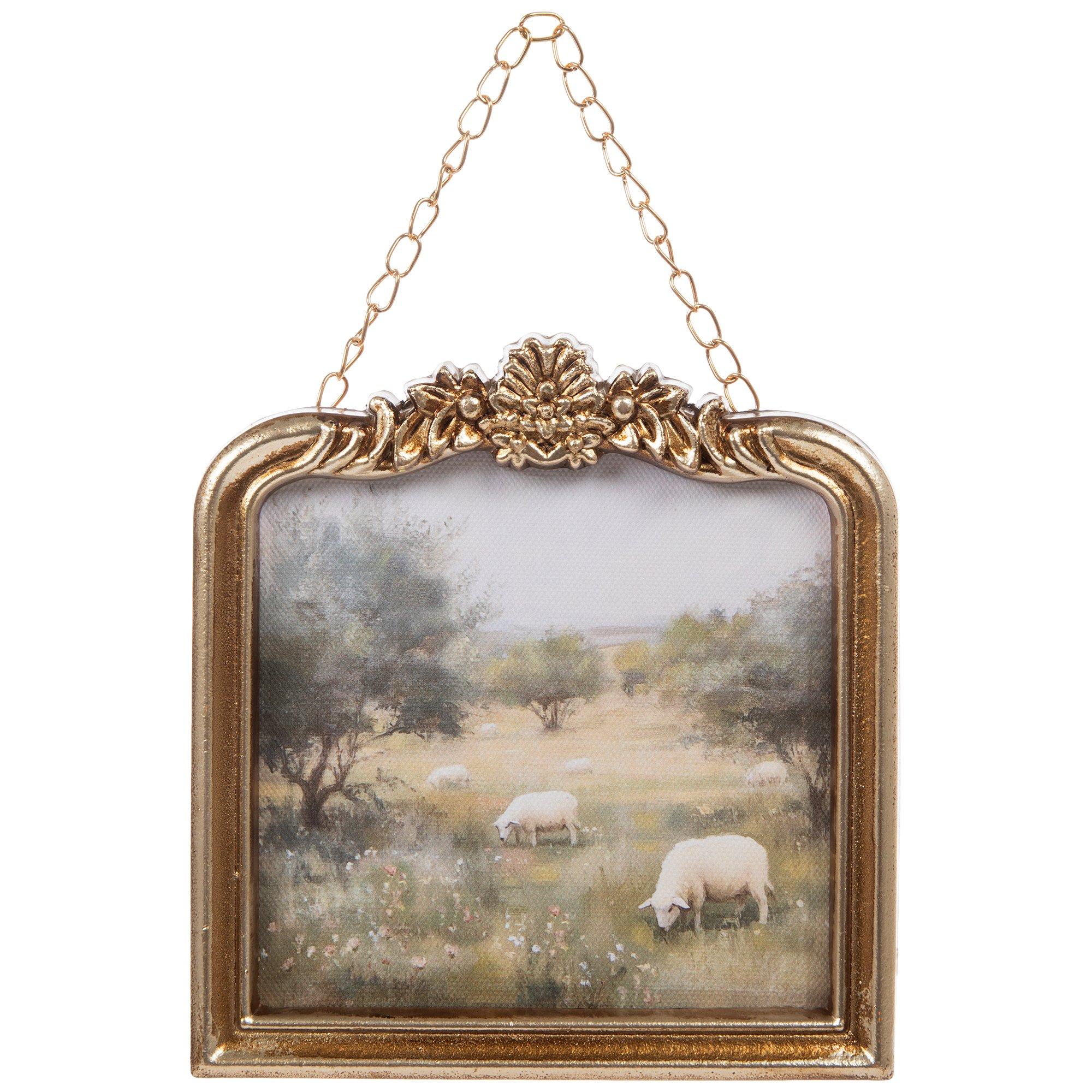 Grazing Sheep Wood Wall Decor