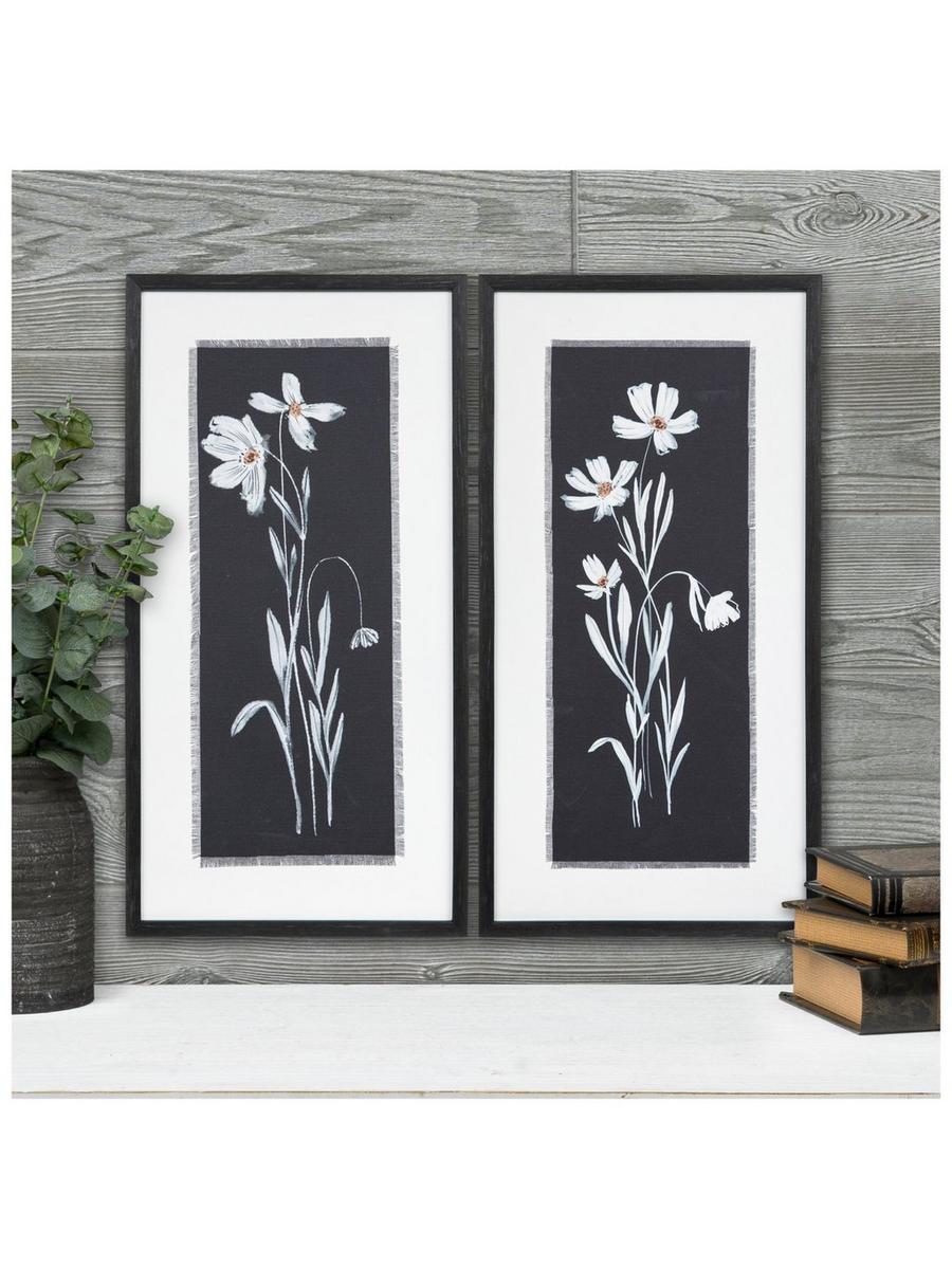 Black & White Floral Wood Wall Decor Set | Hobby Lobby | 2564573