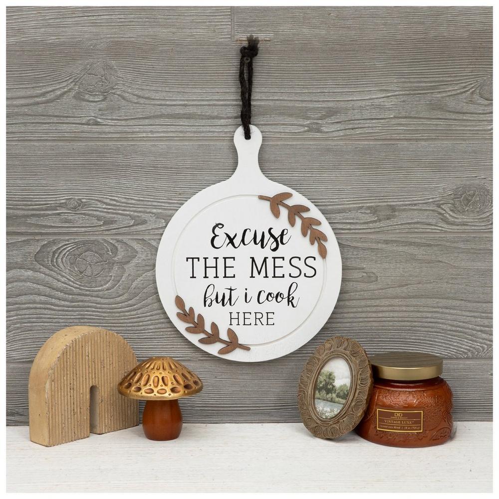 Excuse The Mess Paddle Wood Wall Decor | Hobby Lobby | 2565018