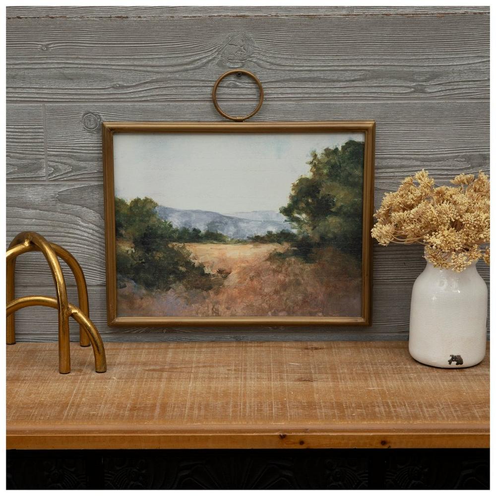 Painted Landscape Framed Wall Decor