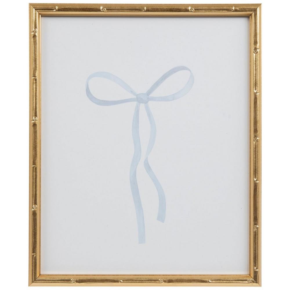 Blue Bow Wood Wall Decor