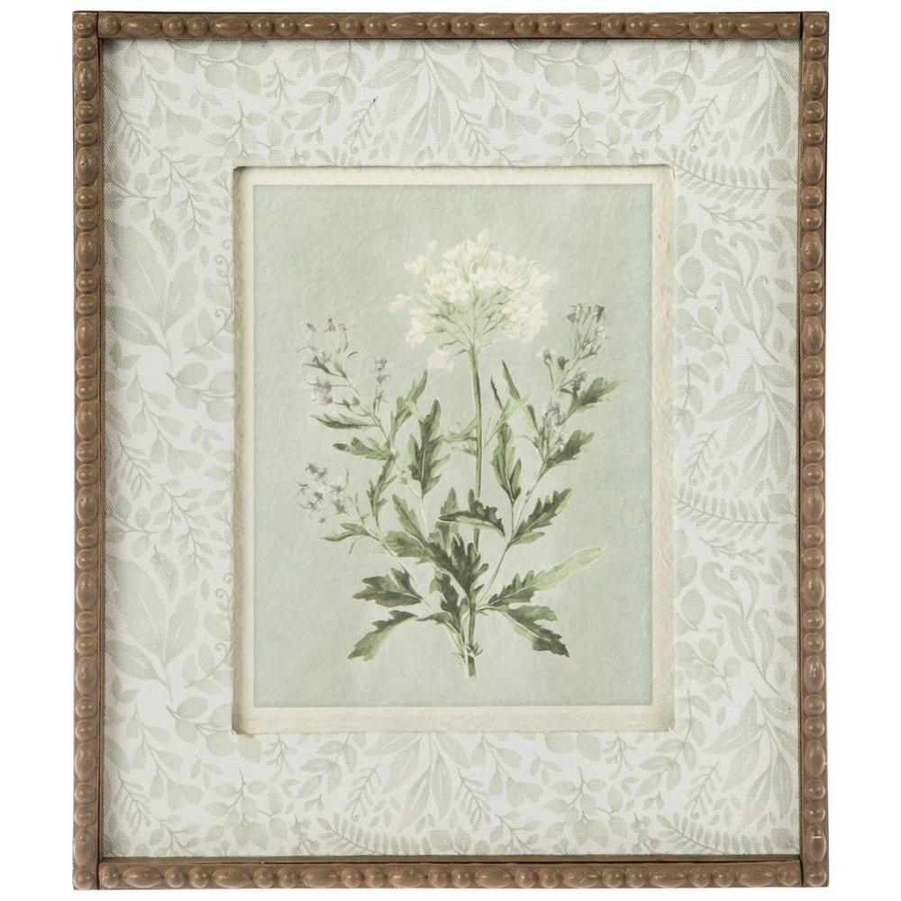Green Florals Wood Wall Decor