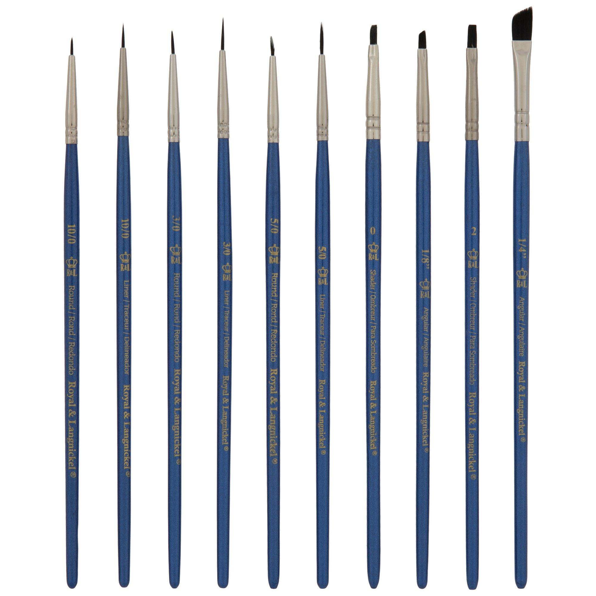 Black Taklon Paint Brushes - 10 Piece Set | Hobby Lobby | 2566990