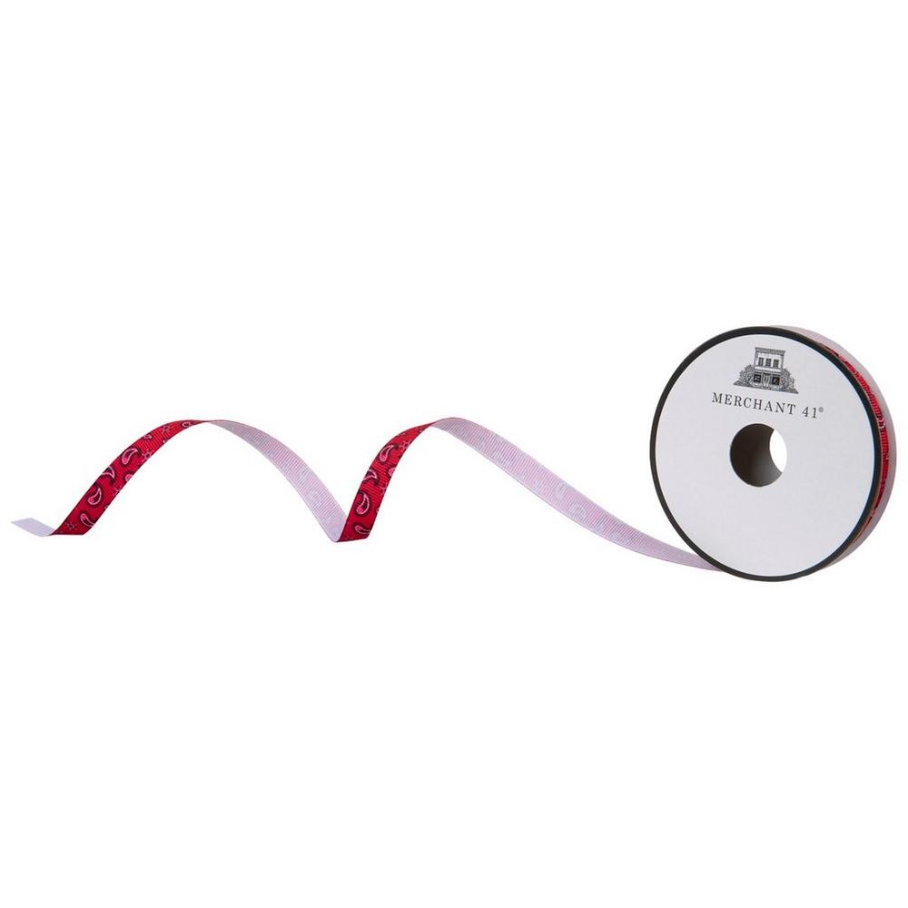 Paisley Bandana Grosgrain Ribbon - 3/8