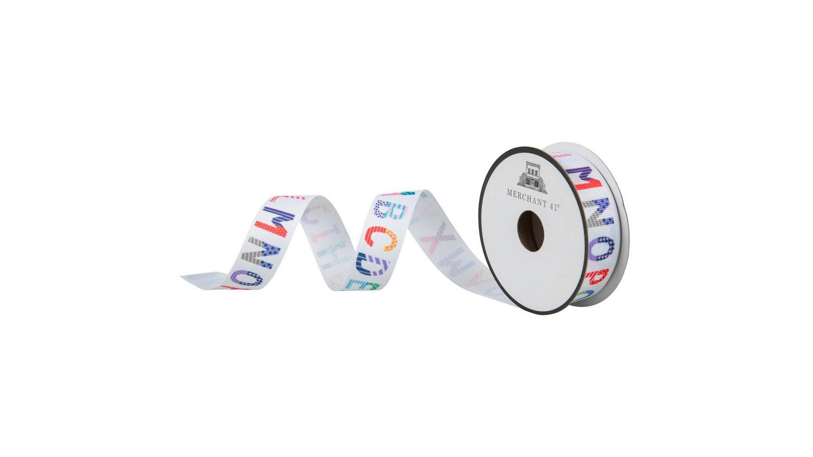 Patterned ABC Grosgrain Ribbon - 7/8