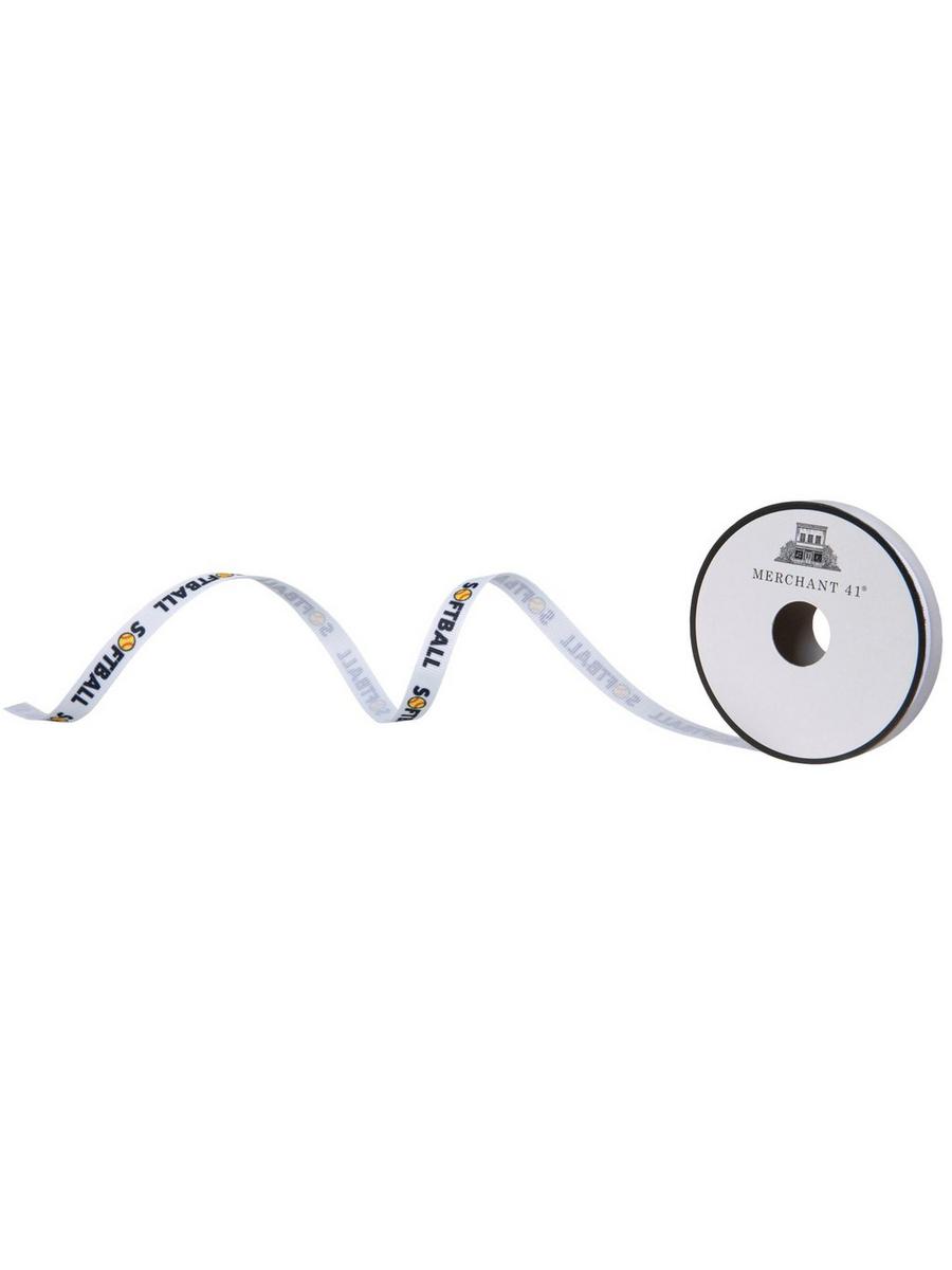 Softball Grosgrain Ribbon - 3/8