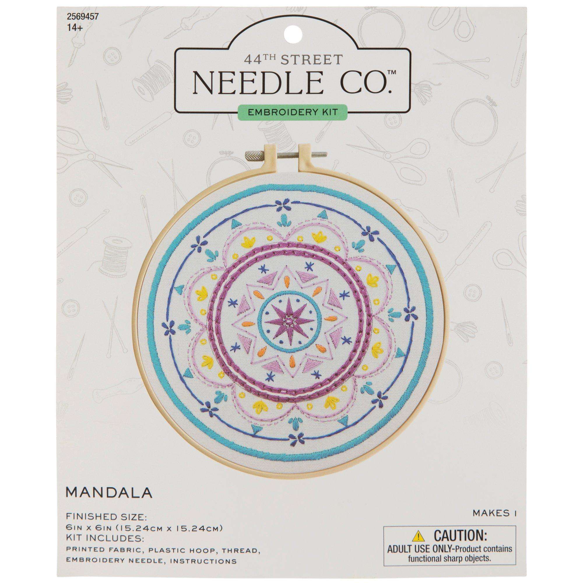 Design Works Punch Needle Kit 3.5" Round-Sloth