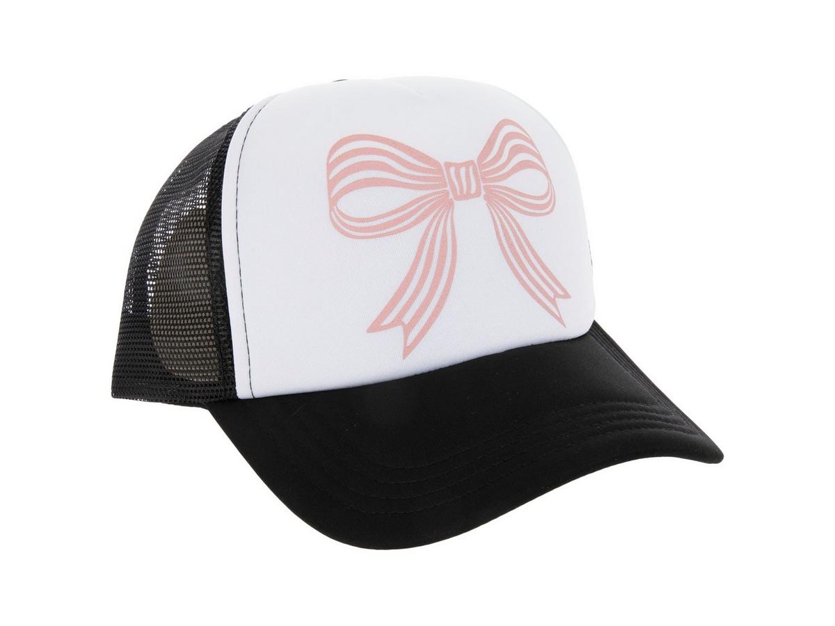 Women’s Custom Made Pink Bow & Teddy Trucker Hat IMG_0145.jpg?v=1713193322 main image 4