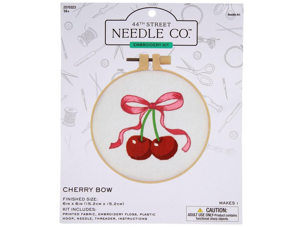 cherryオーダーページ Cherries & Bow Embroidery Kit | Hobby Lobby | 2570323