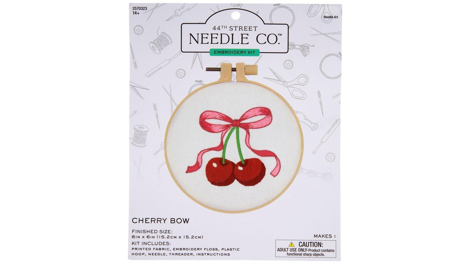 Cherries & Bow Embroidery Kit | Hobby Lobby | 2570323