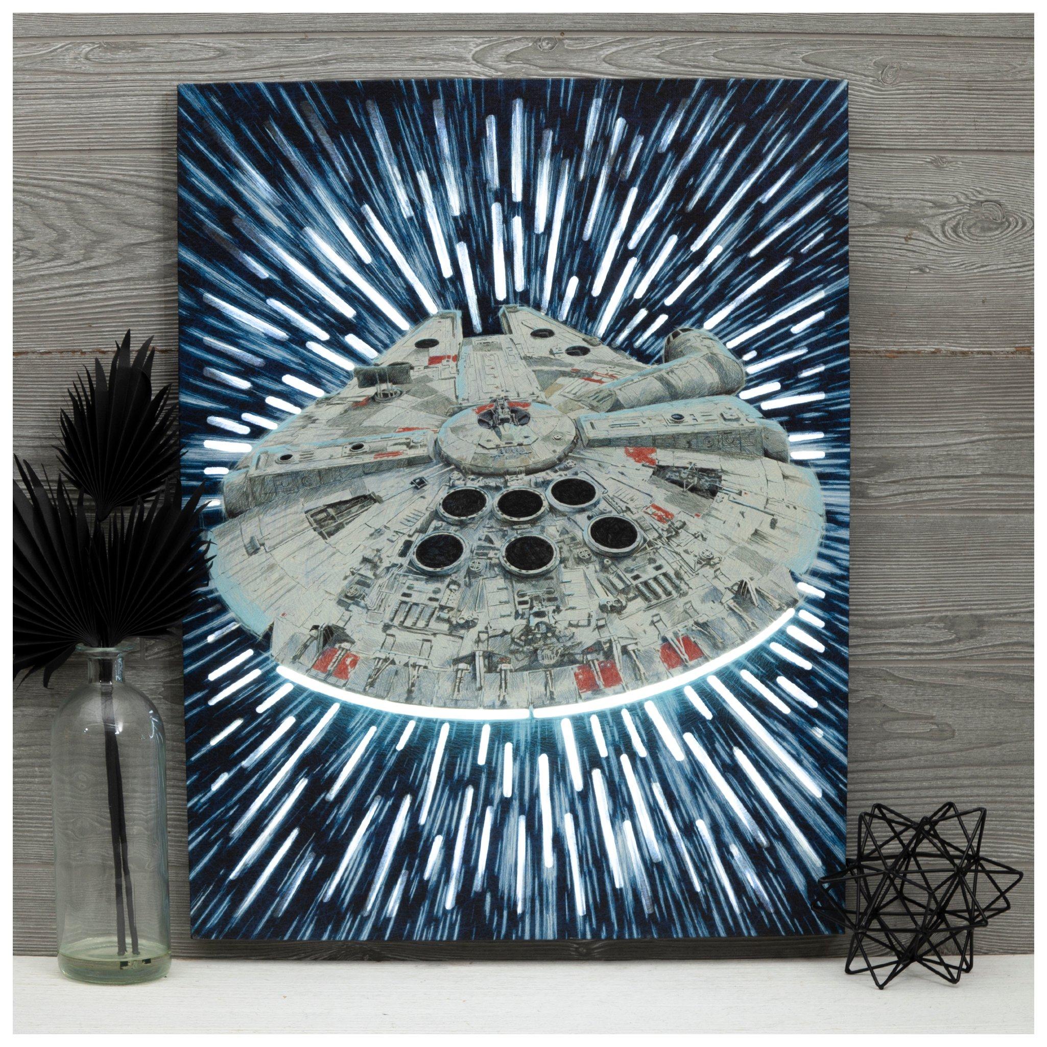 Impression Toile Millennium Falcon Star Wars - Art Mural Grand Format - Prêt à Accrocher