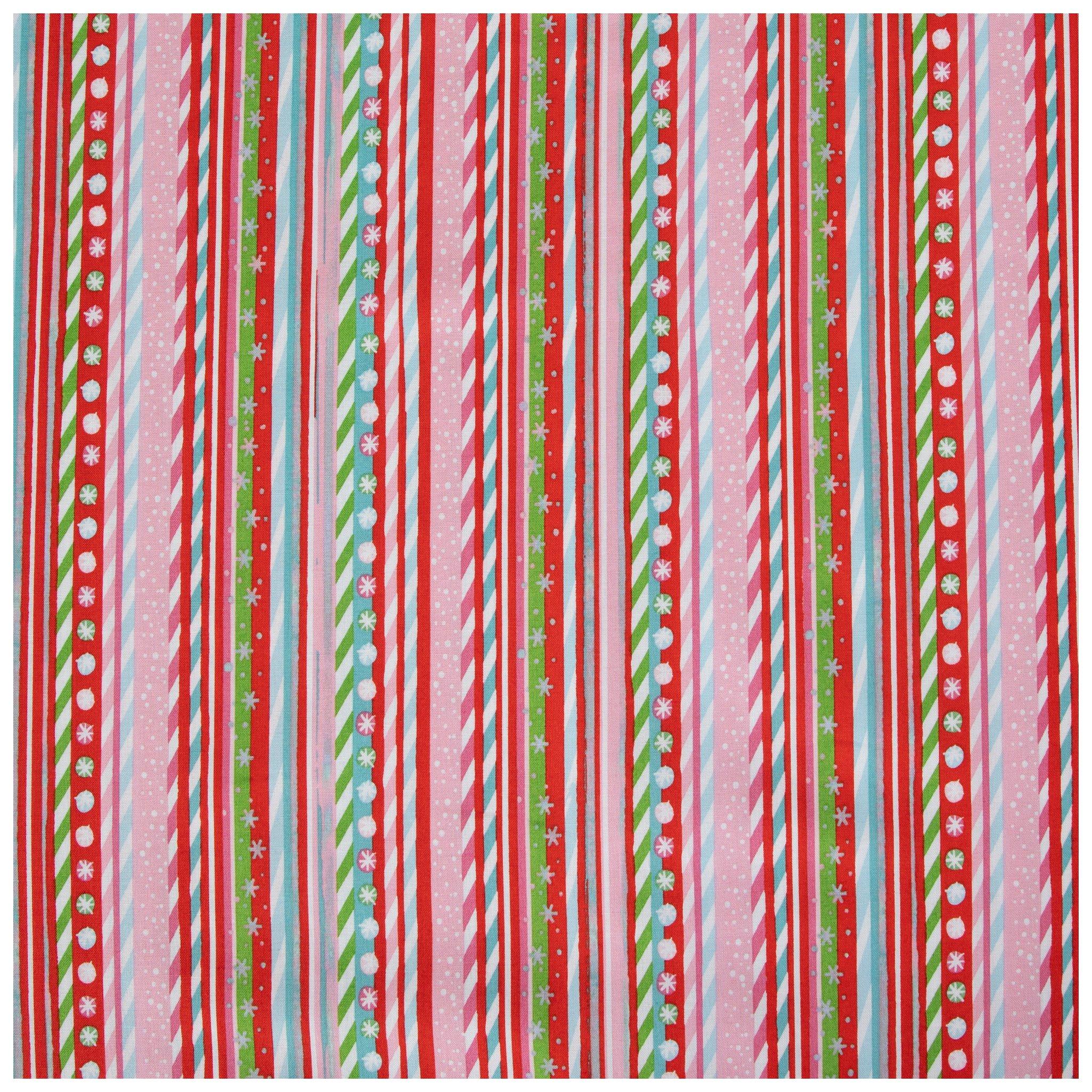 Festive Stripes Cotton Fabric  view 1