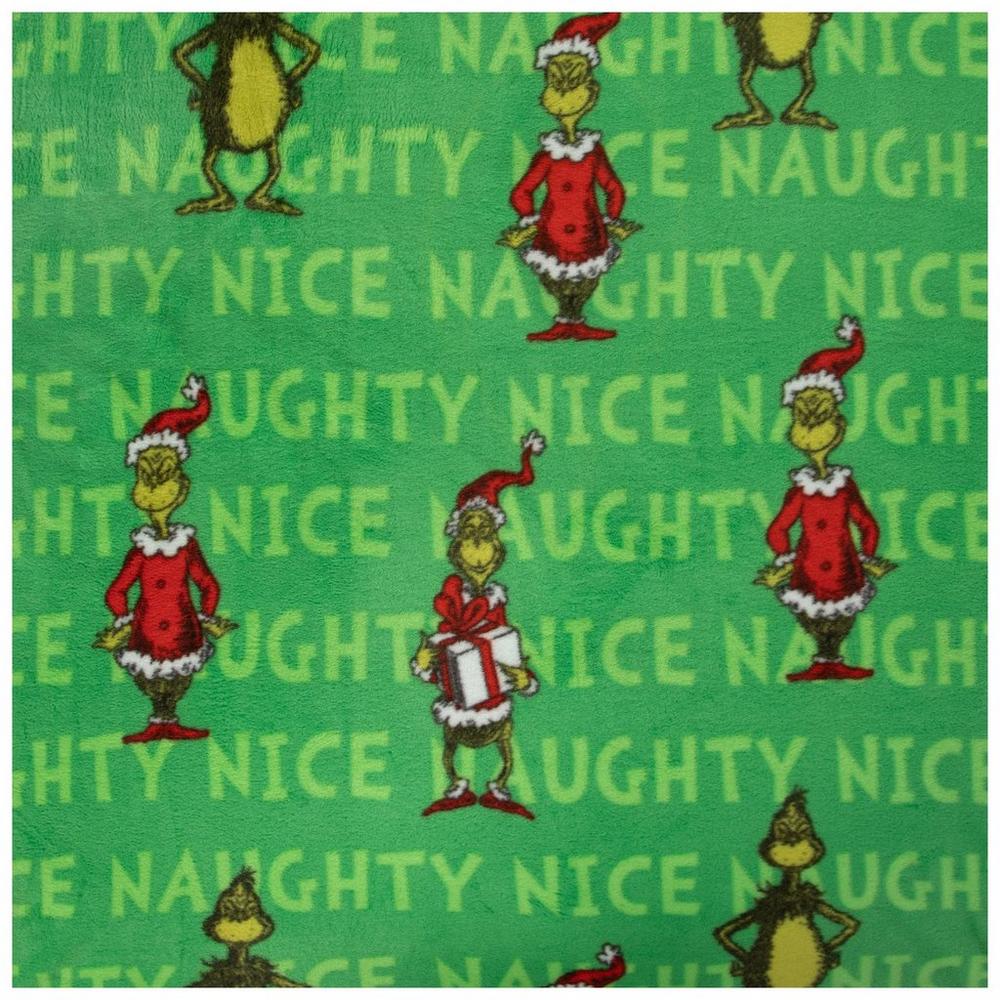 Naughty Or Nice Grinch Fleece Fabric | Hobby Lobby