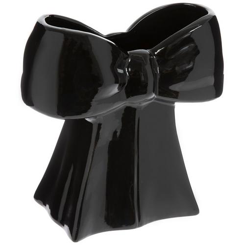Black Bow Ceramic Vase